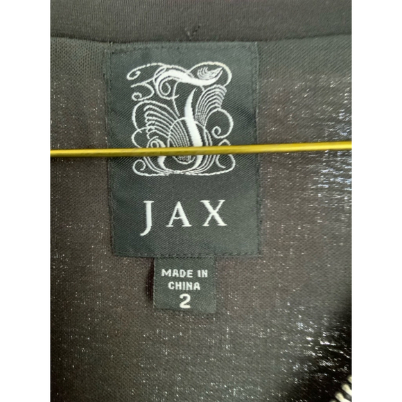 Jax Metallic Silver Zip Front Sheath Dress Size 2 - Picture 7 of 7